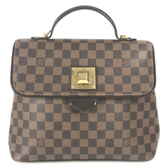 LOUIS VUITTON N41168 Damier Bergamo MM Bag Shoulder Bag Hand Bag Ebene Brown - Picture 1 of 16